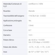 Pure Oxigene Toric- lenti mensili -confezione da 3 lenti -silicone hydrogel toriche